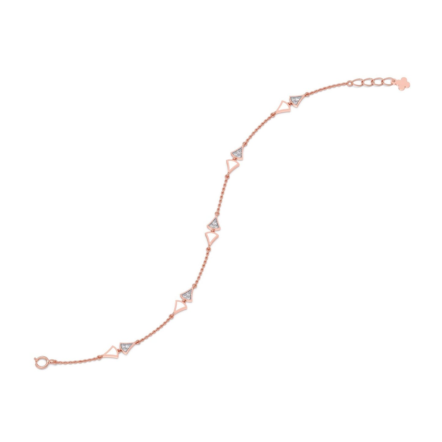 Vector Triangle-Link Diamond Chain Bracelet