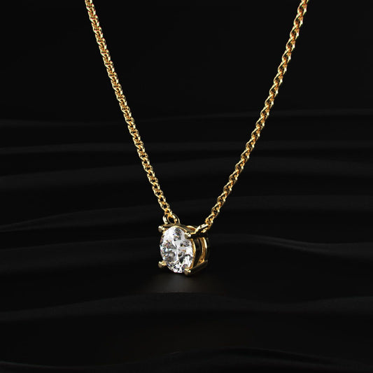 2ct Round Diamond Solitaire Necklace