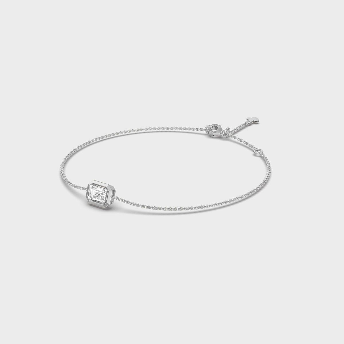 Minimal Emerald Diamond Bracelet