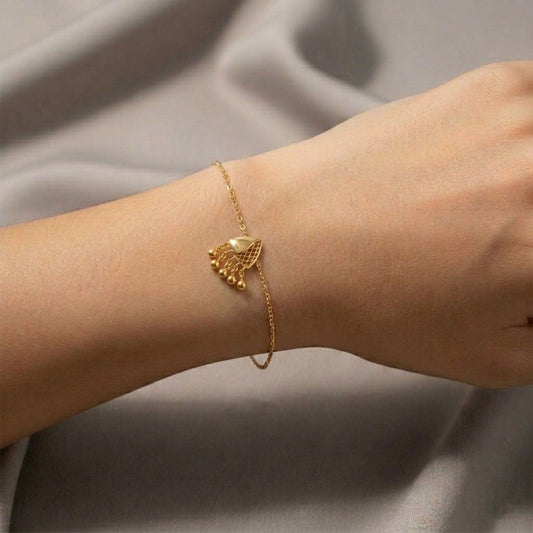 Jharokha Fusion Gold Chain Bracelet