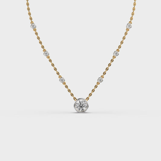 Blushing Sparkle Diamond Necklace