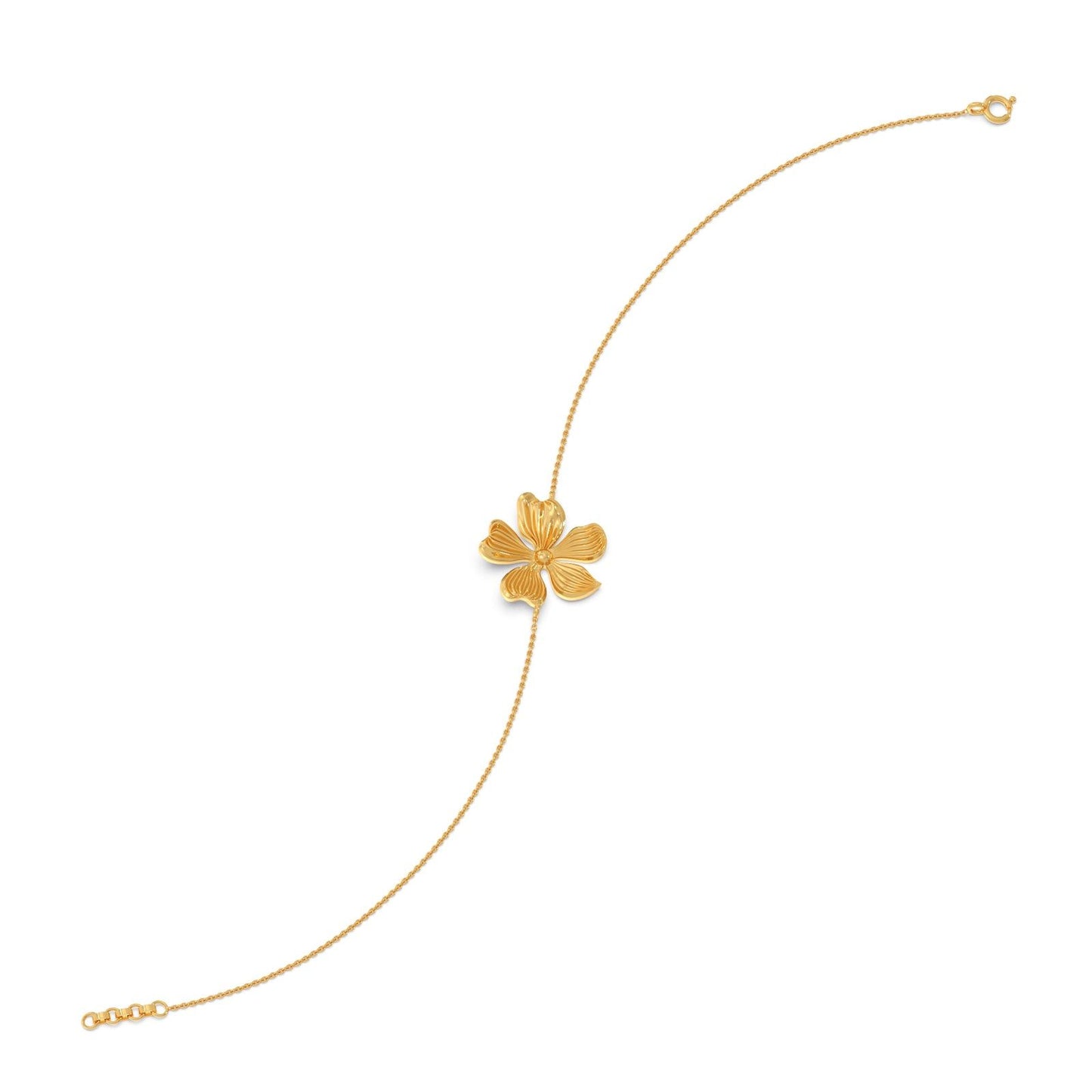 Floret Plain Gold Chain Bracelet
