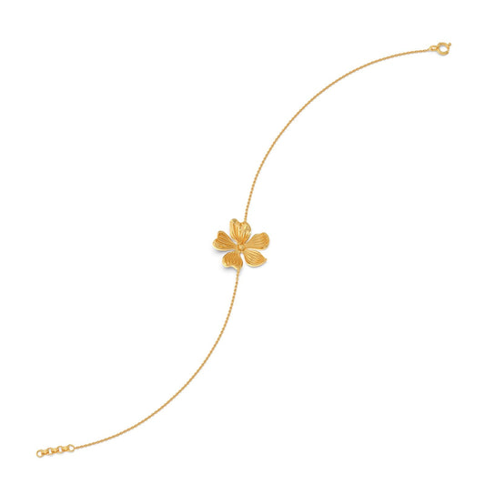 Floret Plain Gold Chain Bracelet