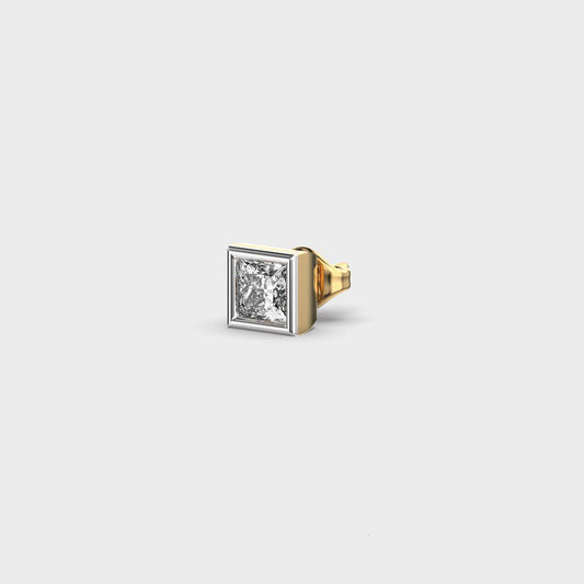Cornerstone Square Diamond Stud for Men