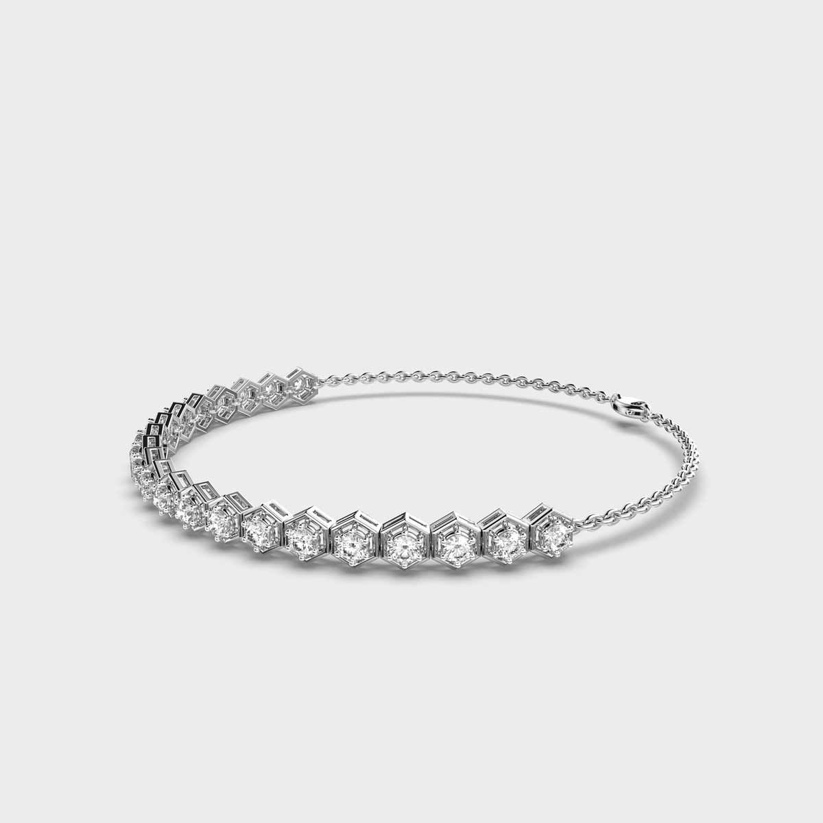 Classic Honeycomb Diamond Bracelet
