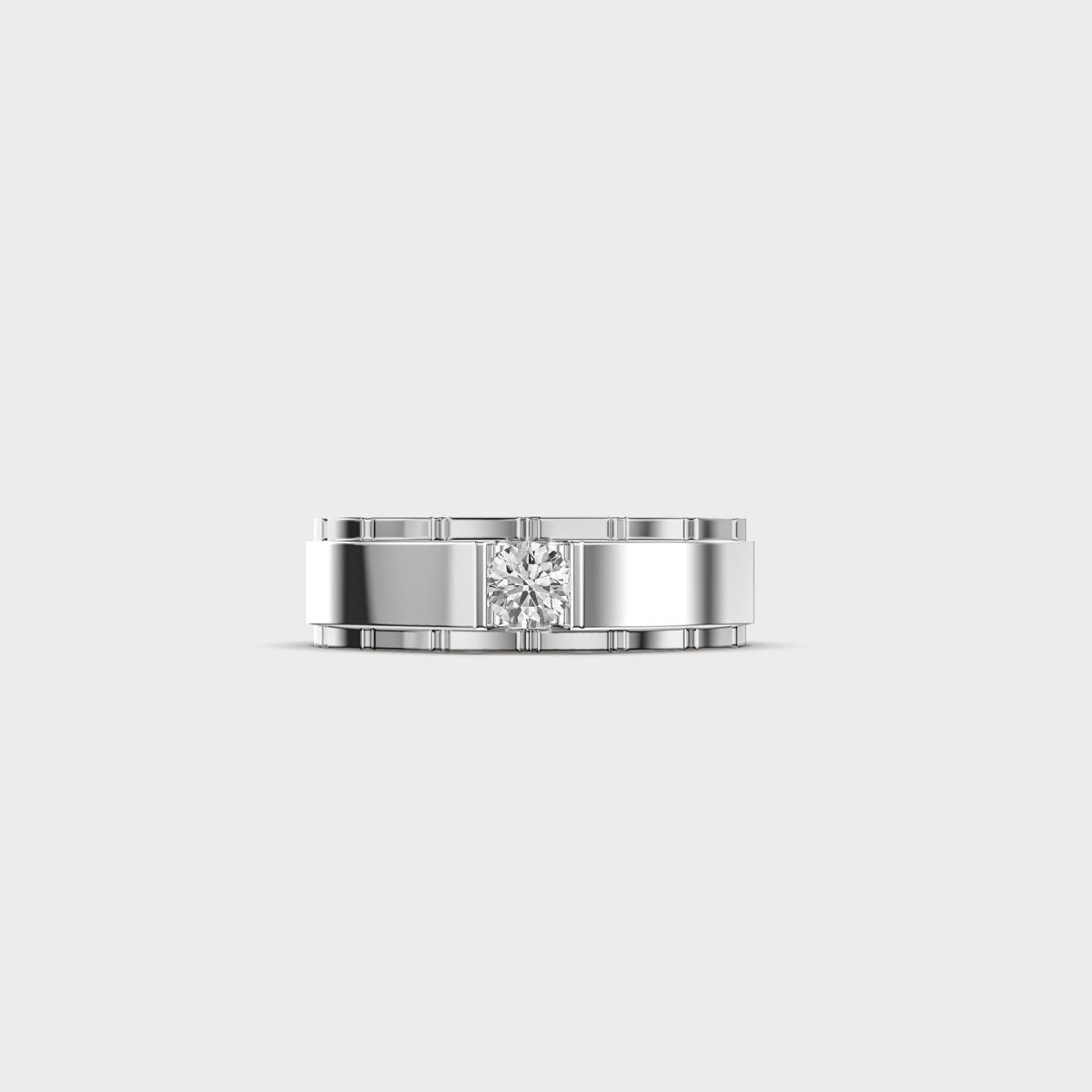 Twin Tone Luxe Diamond Band for Men - View 6