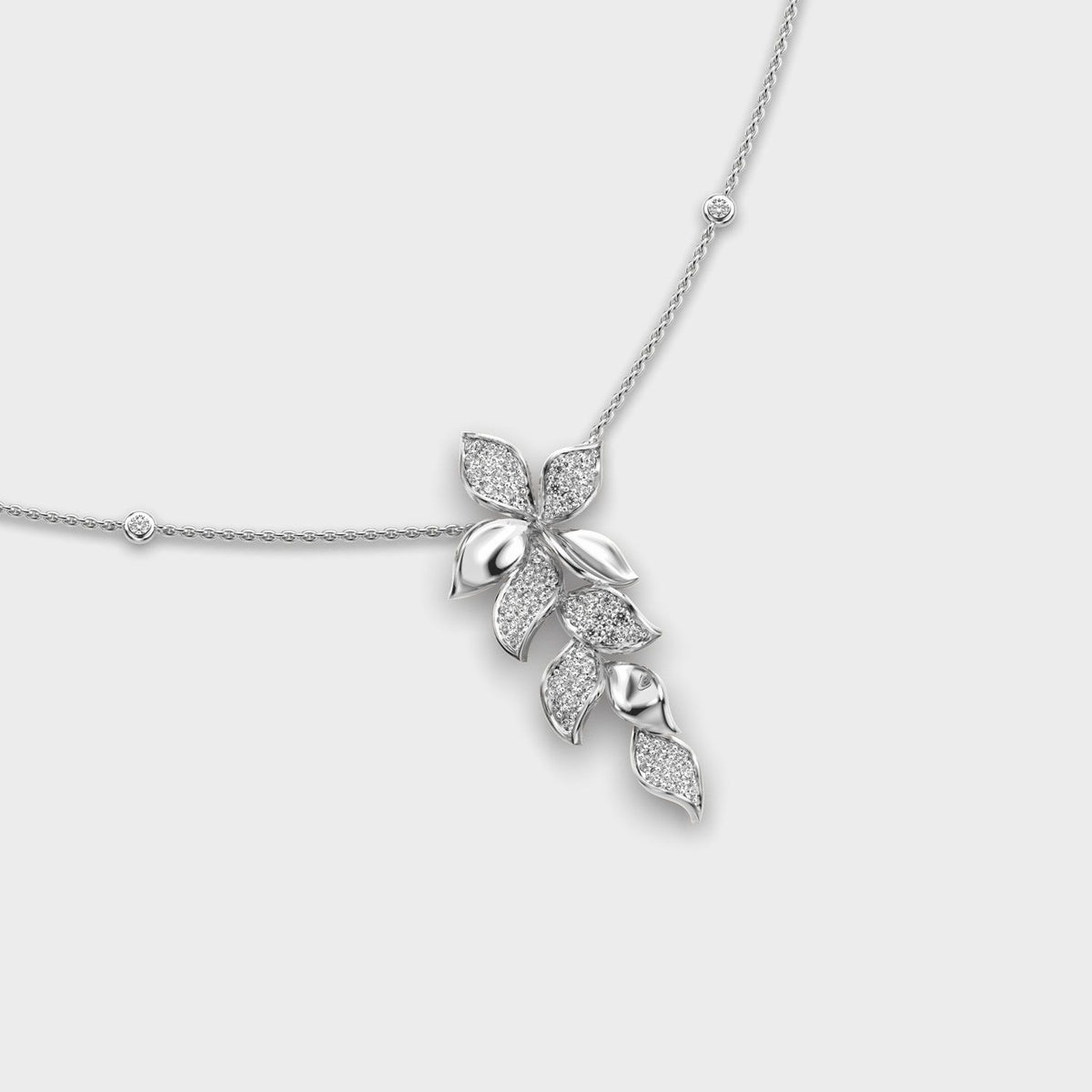 Cascade Wisteria Vine Diamond Necklace