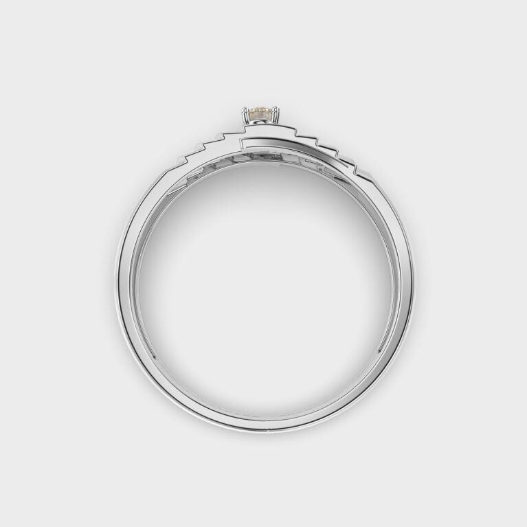 Serpentine Diamond Band Ring For Men - View 9