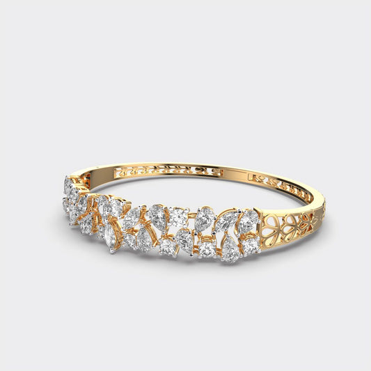 Fairytale Pear Cut Diamond Bangle Bracelet