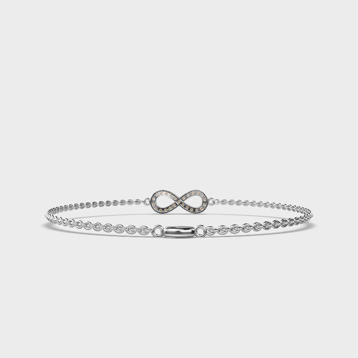 Eternity Glam Diamond Encrusted Chain Bracelet