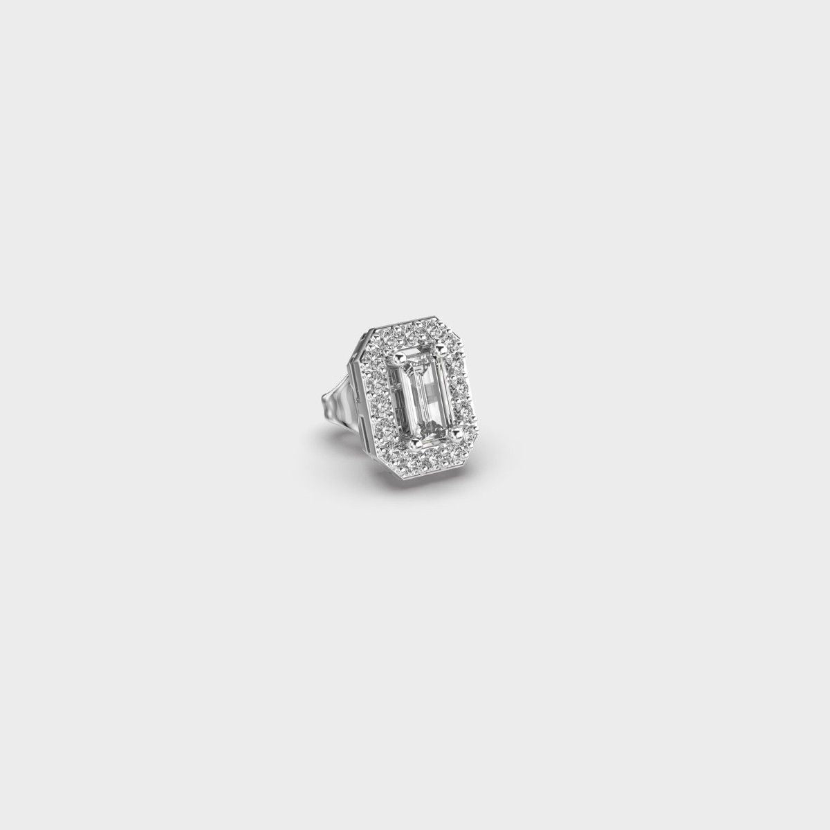 Shimmering Octagonal Dual Diamond Stud For Men