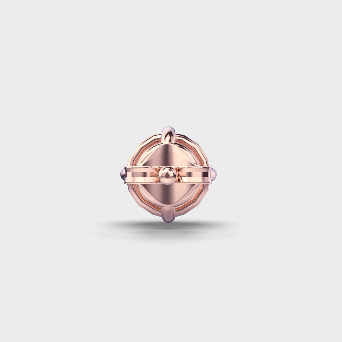 Classic Men's Round Diamond Single Stud