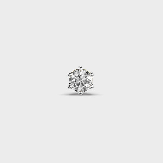 Bright Gladius Orbis Men Round Diamond Stud