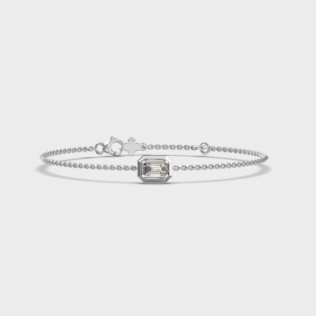 Minimal Everyday Emerald Diamond Bracelet