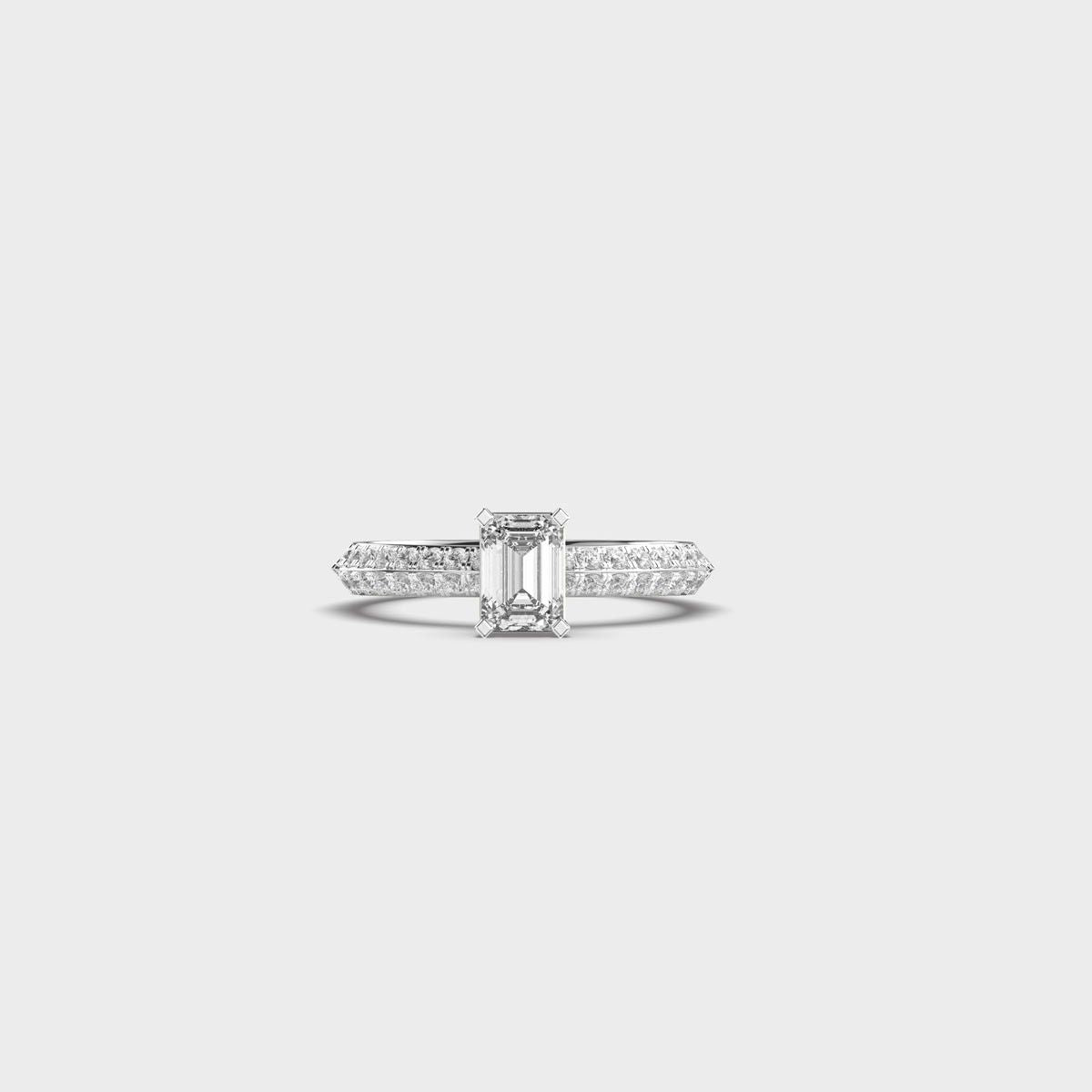 Emerald Essence Diamond Ring - View 12