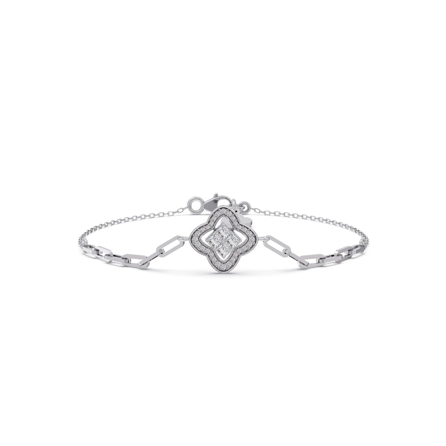 Venetian Clover Diamond Chain Bracelet