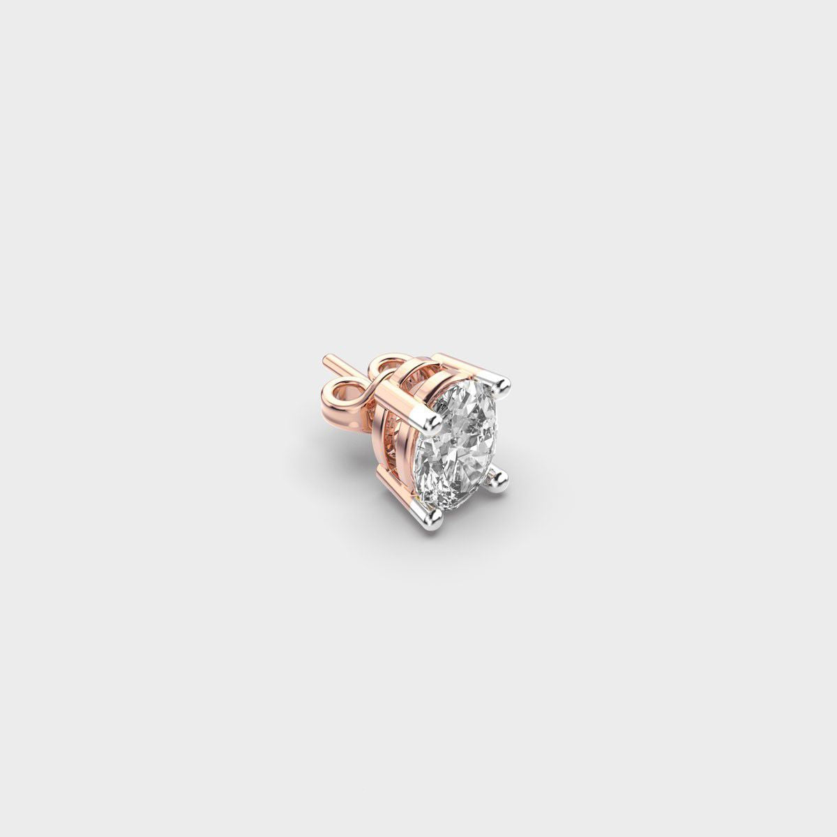 Noble Diamond Oval Stud for Men
