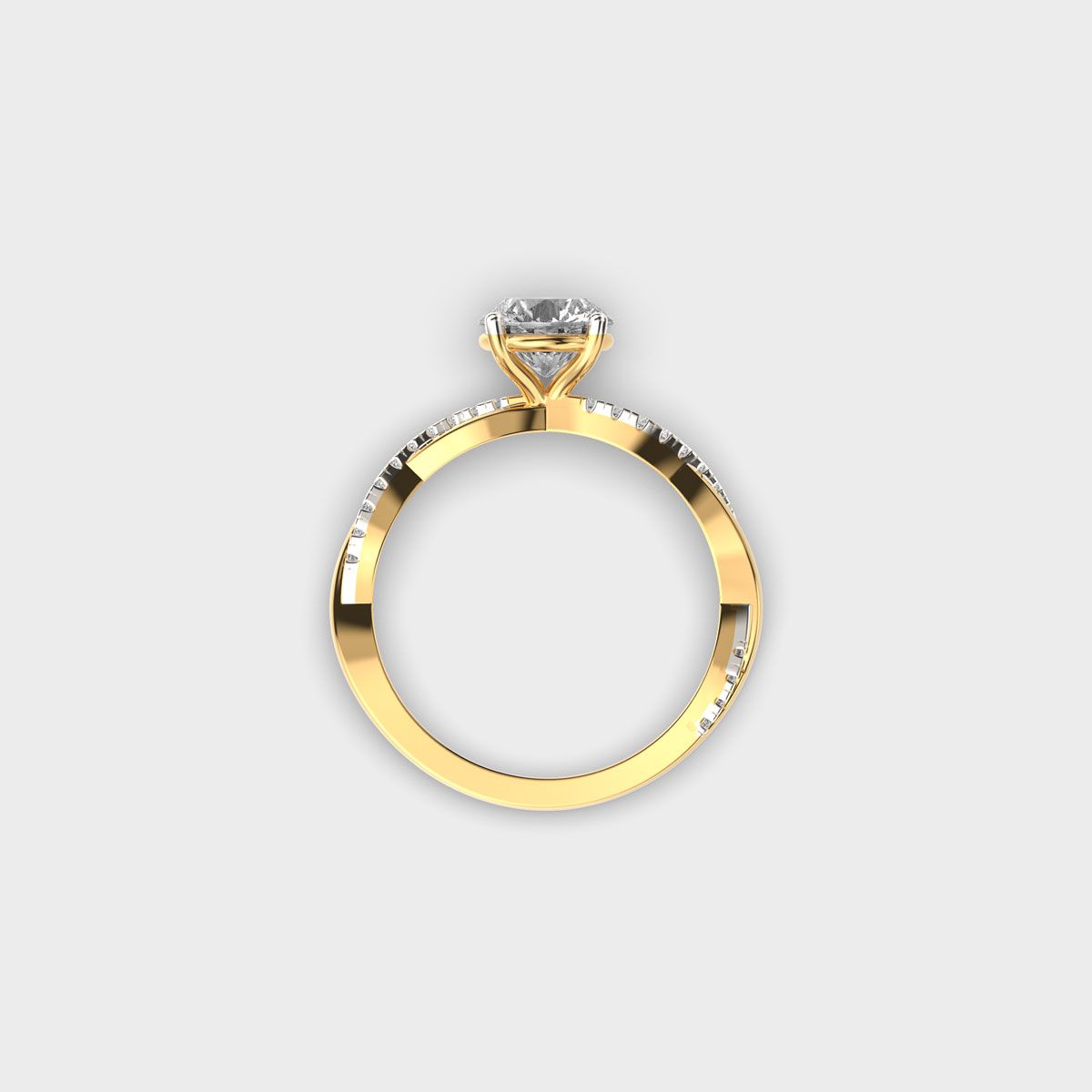 Twisted Curtsy Padma Cut Diamond Ring - View 4
