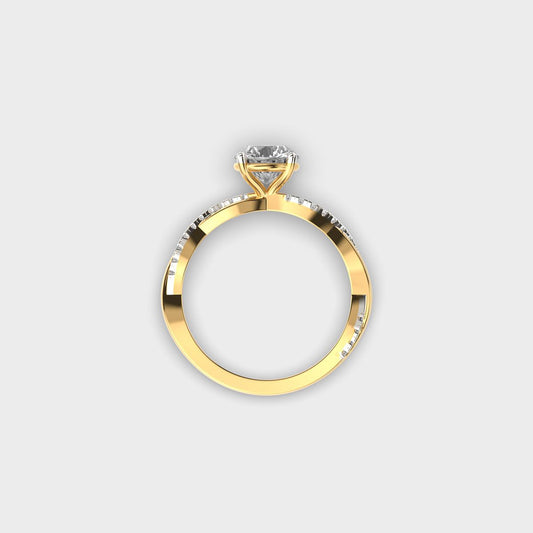 Twisted Curtsy Padma Cut Diamond Ring - View 4