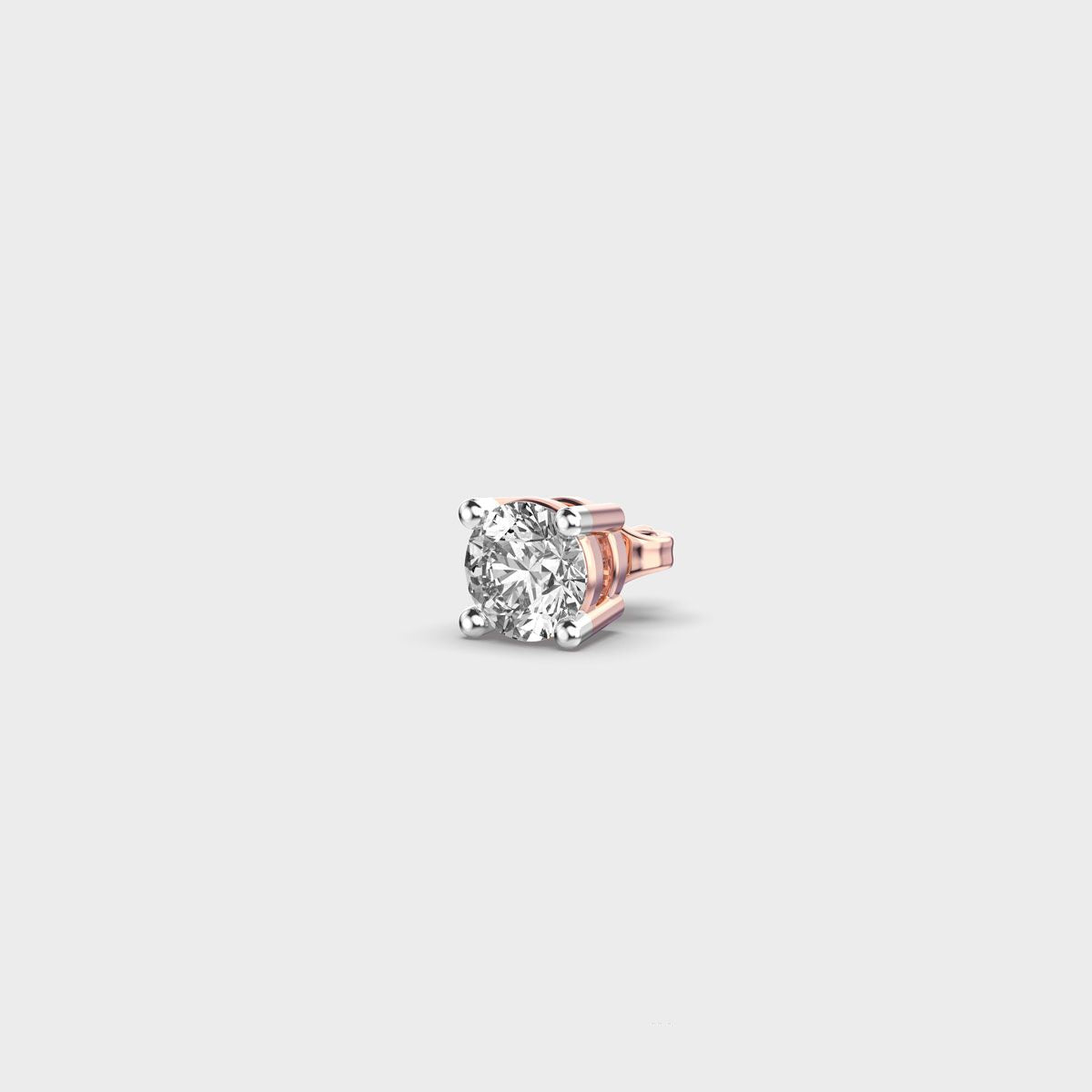 Stellar Polaris Round Diamond Stud For Men