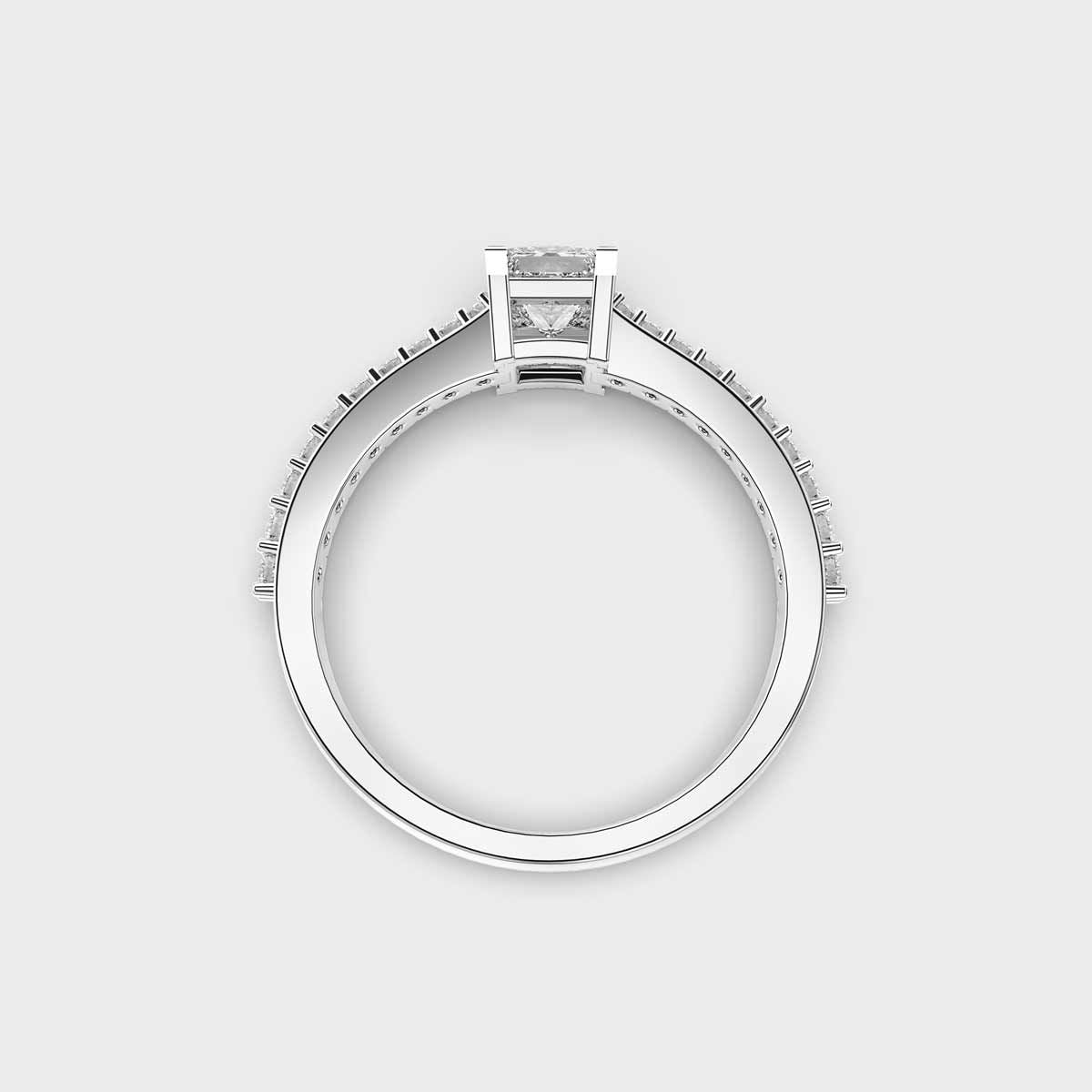 Princess Cut Diamond Pave Band Ring - View 14