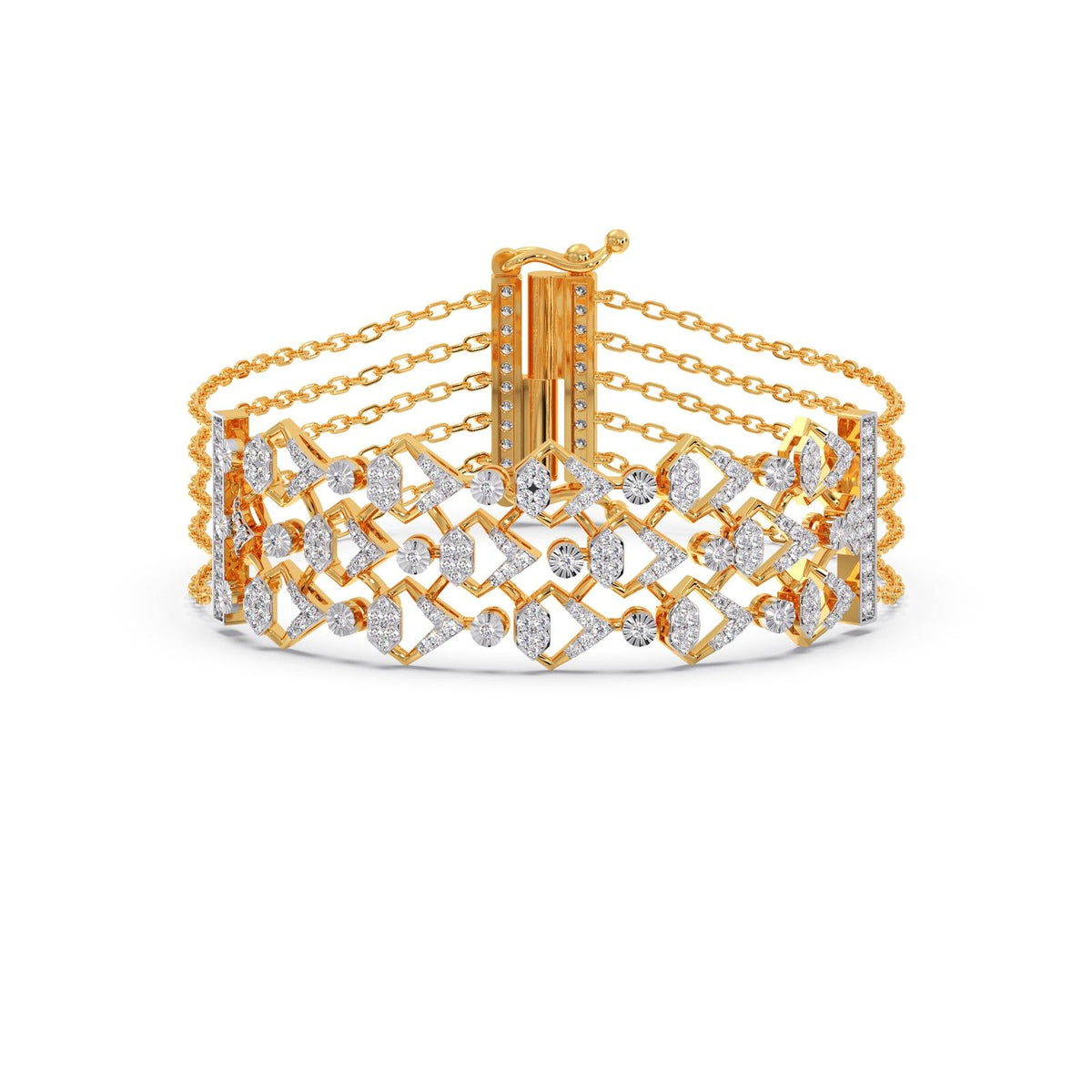 Orluxe Link Diamond Chain Bracelet