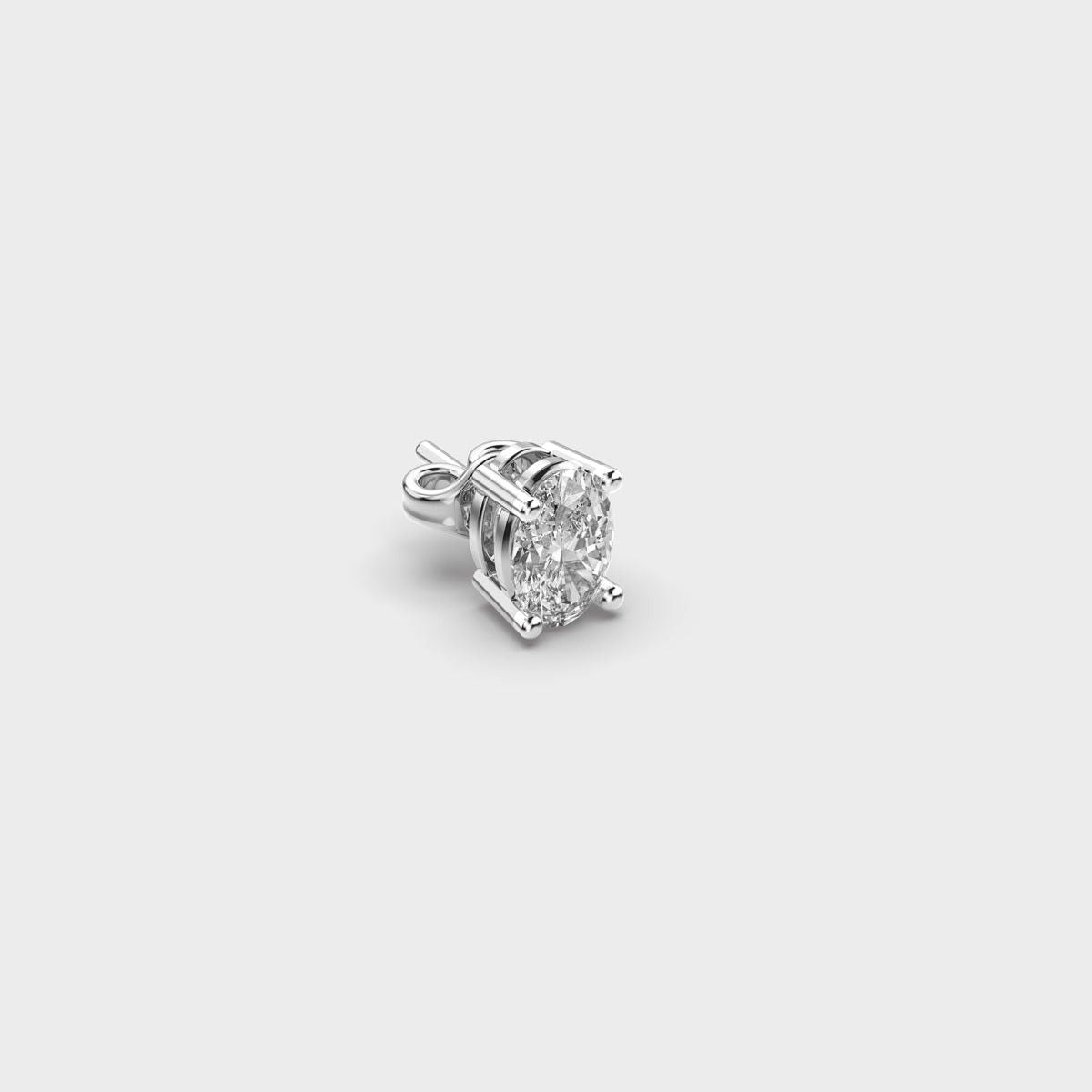 Flux Oval Diamond Studs For Men