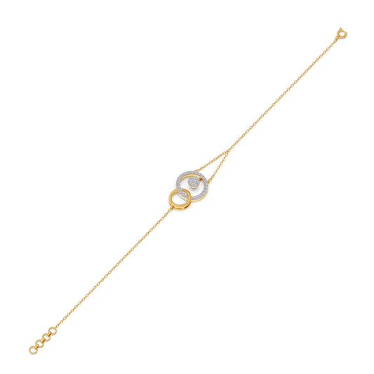Geo Linked Round Diamond Bracelet