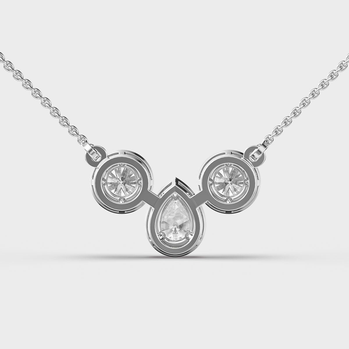 Beauty of Three Diamond Necklace