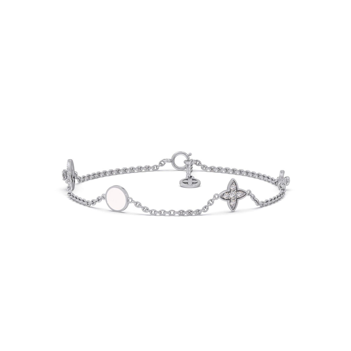 Constella Round Diamond Chain Bracelet