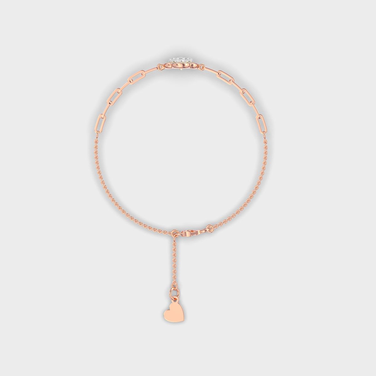 Clover Chain Linked Diamond Bracelet