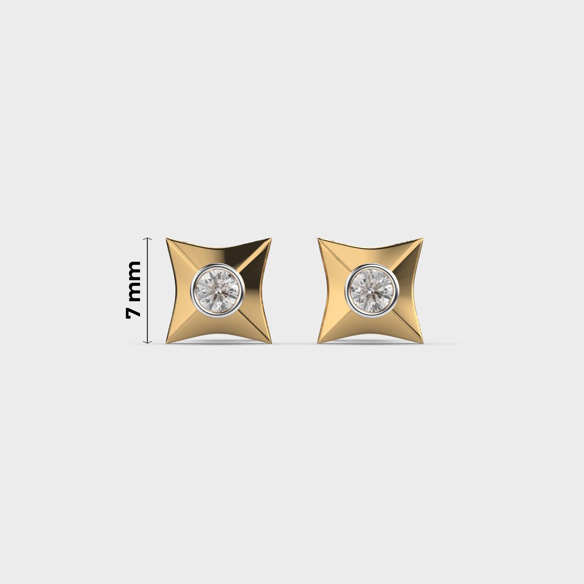 Catchy Dots Men Star Diamond Studs
