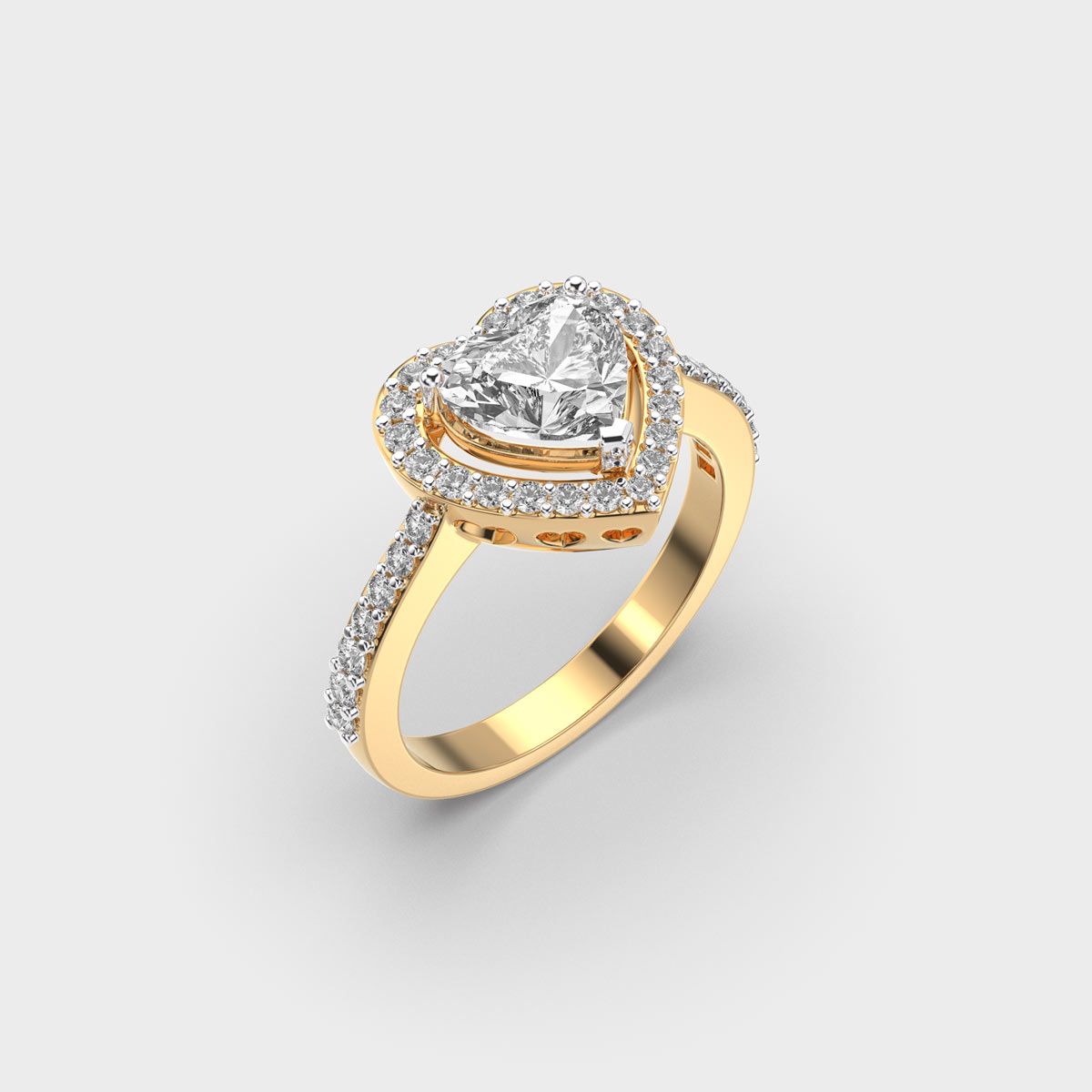 She Said Yes Heart Diamond Ring - View 4