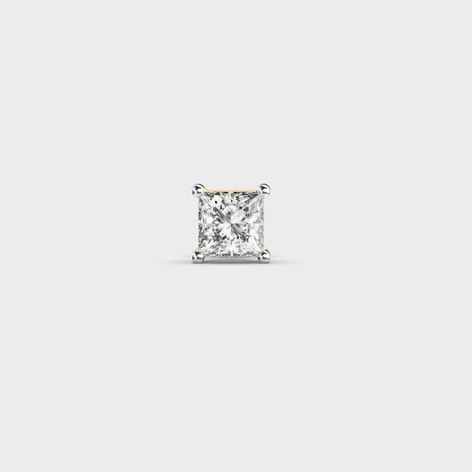 Statement Princess Cut Diamond Stud