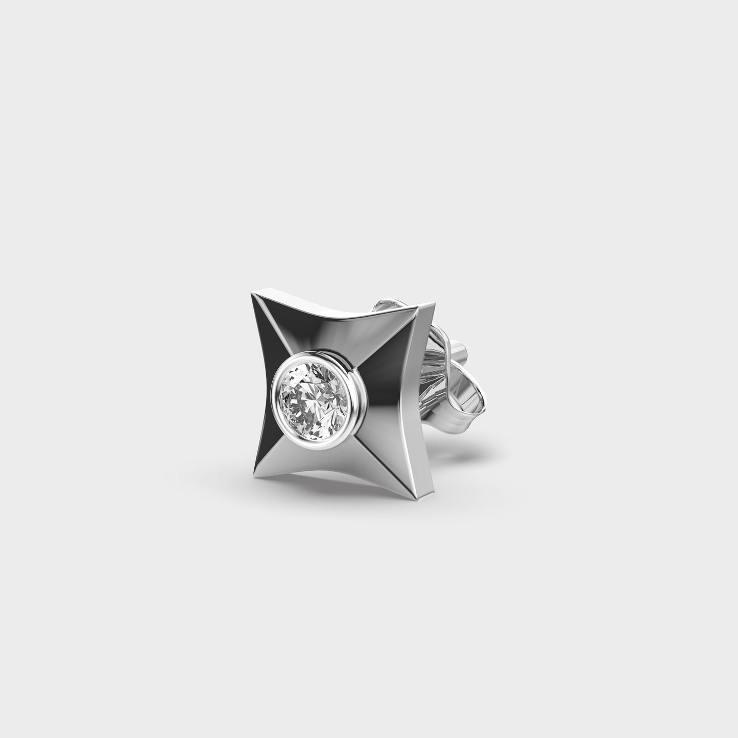 Catchy Dots Men Star Diamond Studs