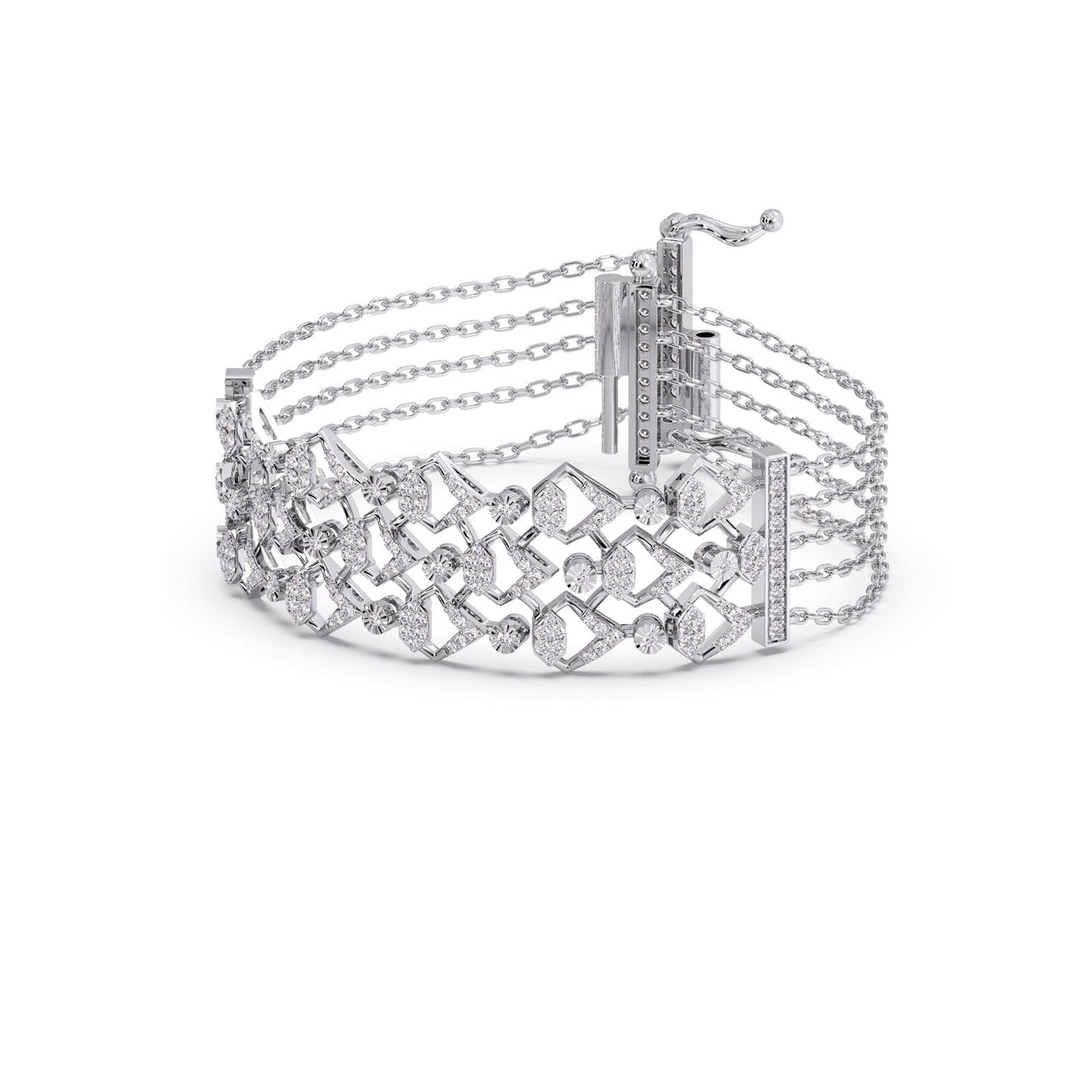 Orluxe Link Diamond Chain Bracelet