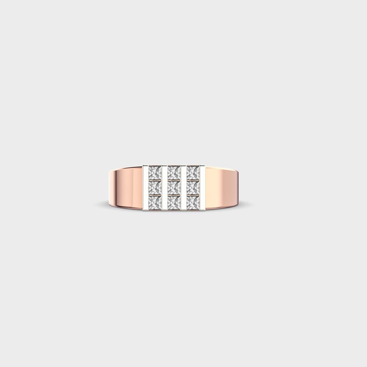 Knight Arc Round Diamond Ring - View 1