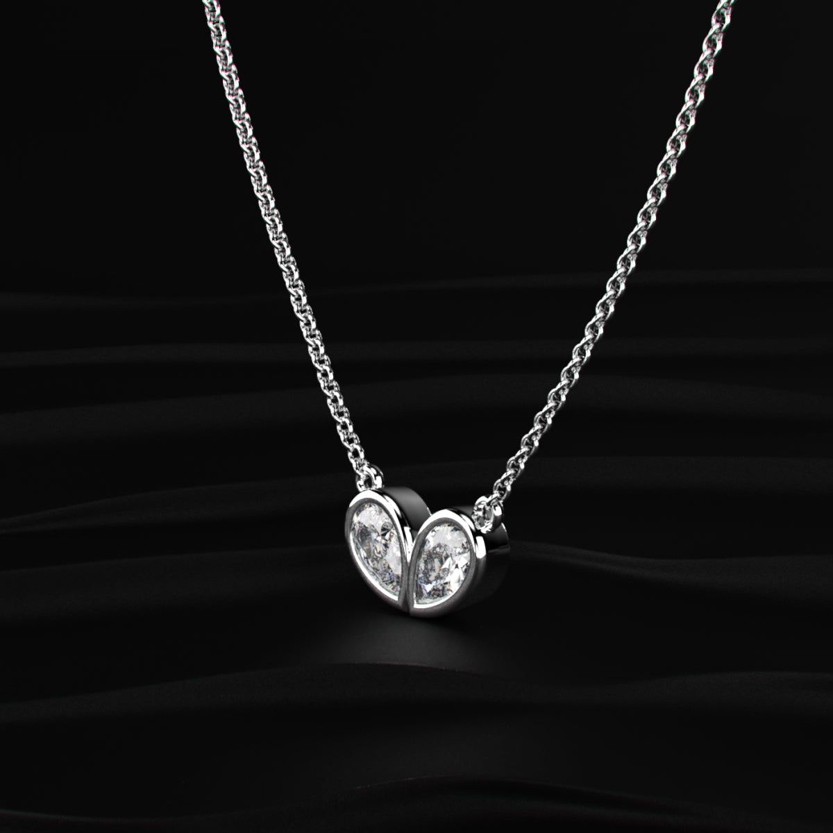 Pear Shape Diamond Necklace