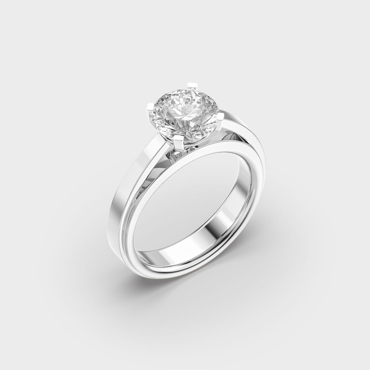 Simple Round Cut Diamond Ring - View 8