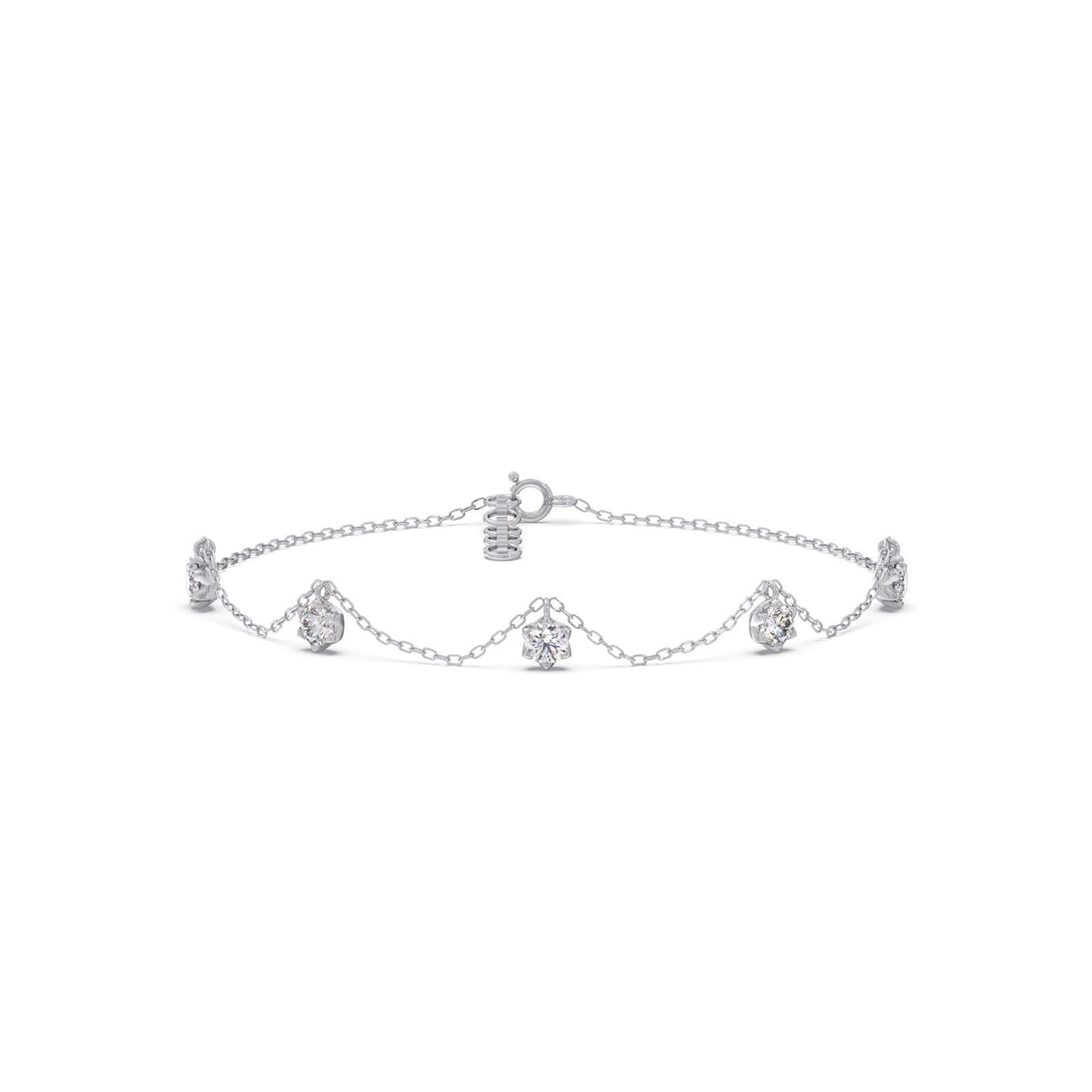 Classic Round Diamond Chain Bracelet