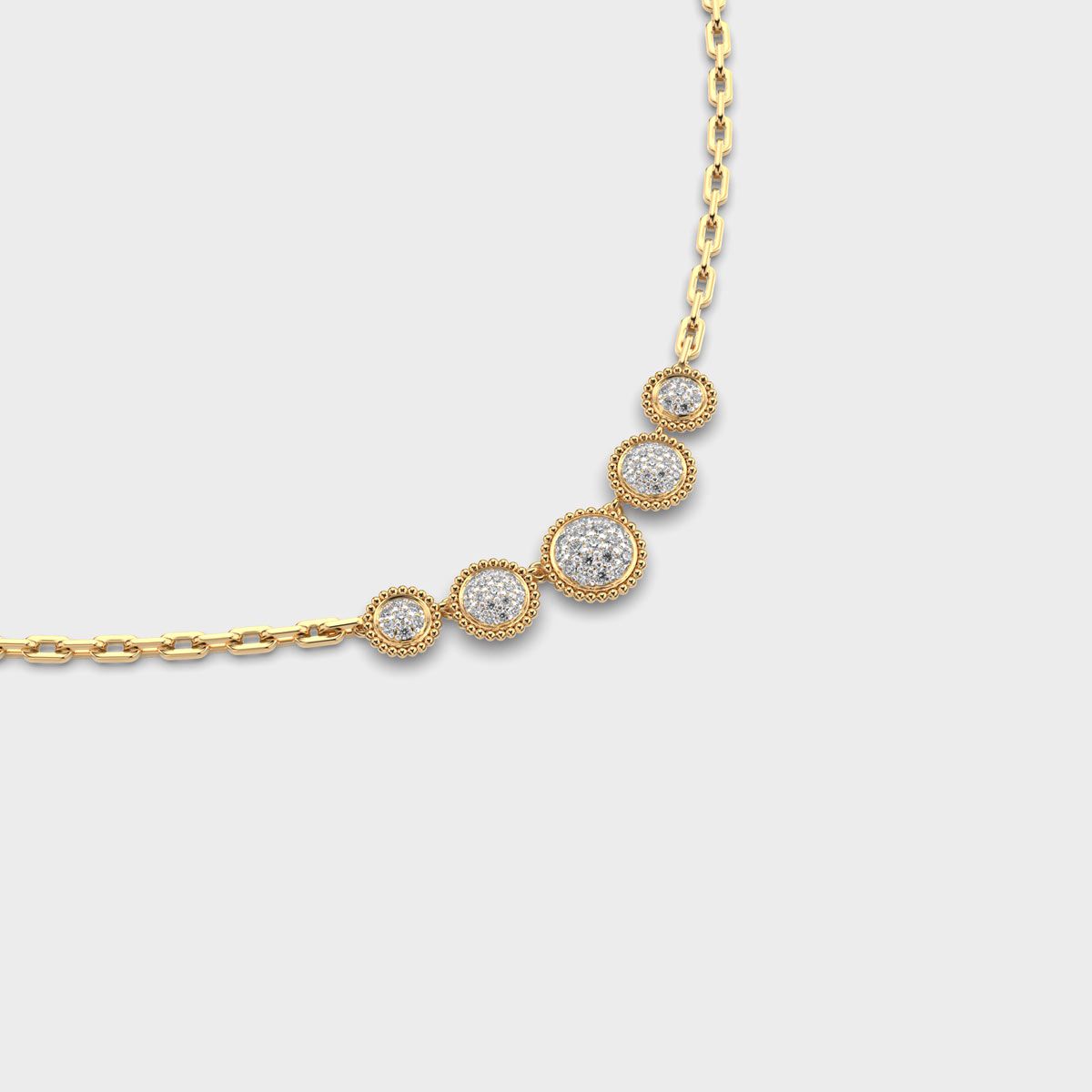 Quinque Quads Diamond Necklace