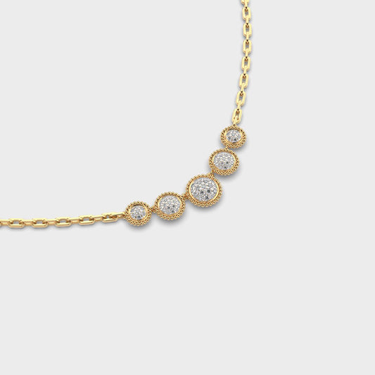 Quinque Quads Diamond Necklace