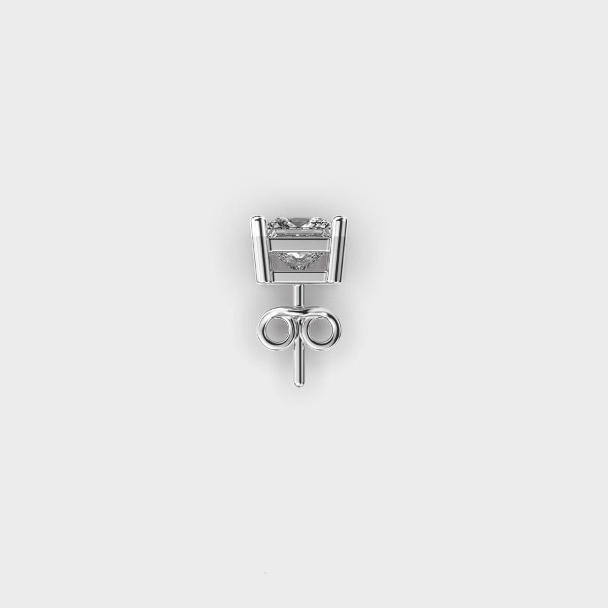 Princess Cut Diamond Drift Stud