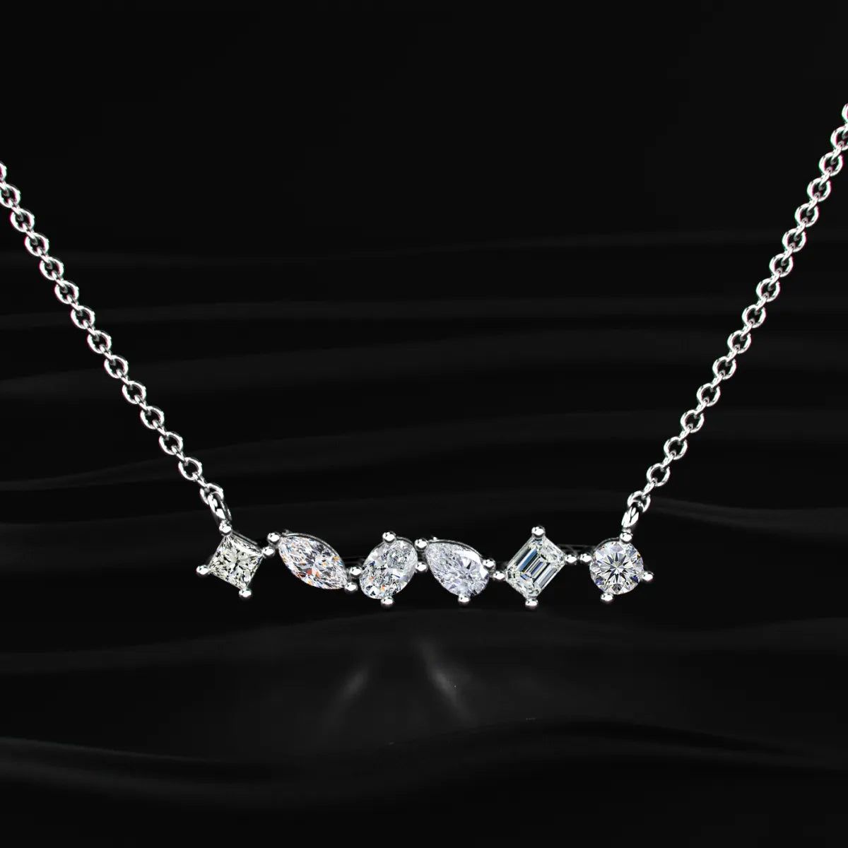 Multi Shape Diamond Necklace