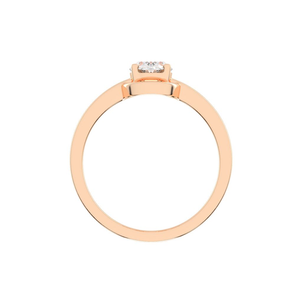 Diamaris Oval Cut Four Prong Solitaire Lab Diamond Ring