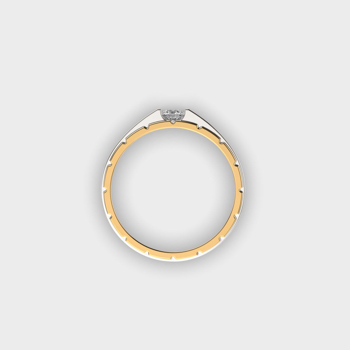 Twin Tone Luxe Diamond Band for Men - View 13