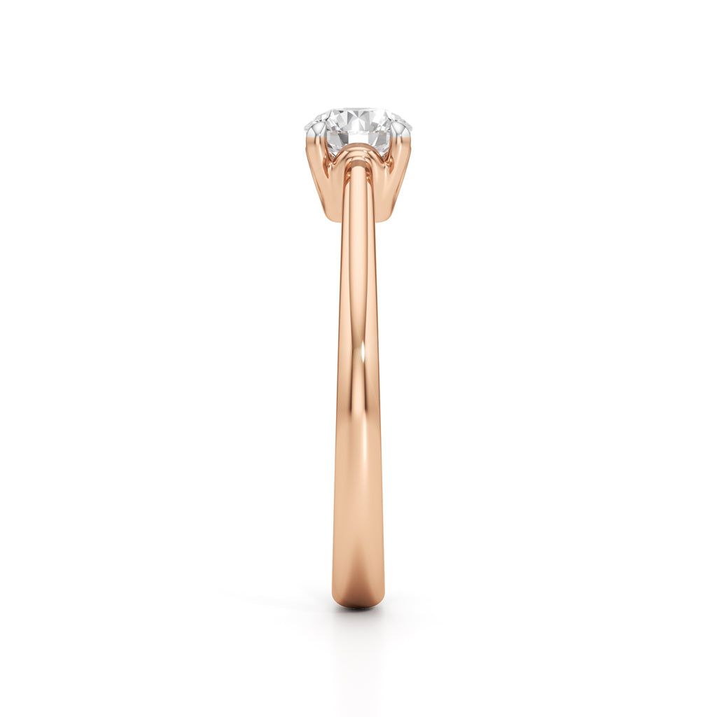 Solivira 0.50Ct four prong round cut solitaire ring